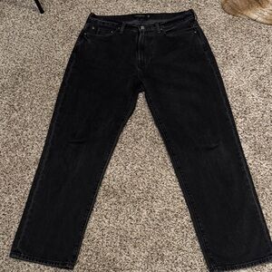 Abercrombie & Fitch Men's Black Straight Jeans